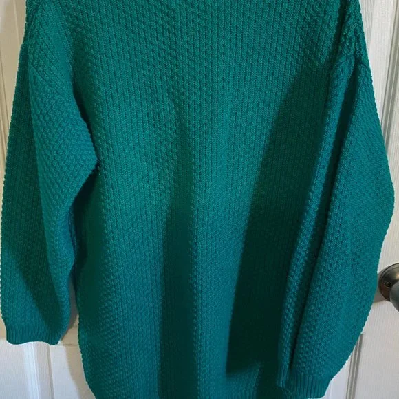 VINTAGE: Hunters Run Teal Green Sweater - Picture 3 of 3